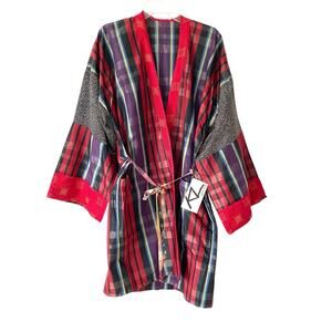 Kathy Louie Designer Imari Kimono Robe NWTs Silk Taffeta Jacquard Charmeuse OS